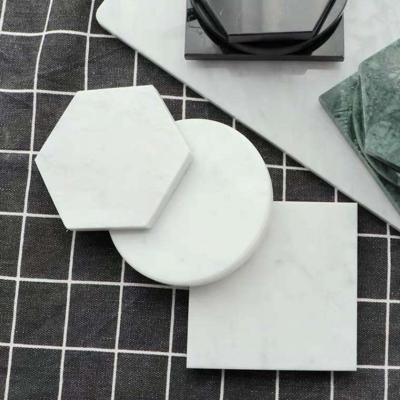 قواعد أكواب من الرخام الطبيعي، - مراجعة Marble Coaster Set وسعره