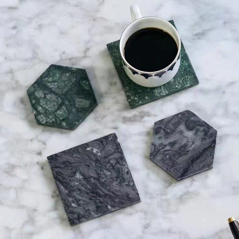 قواعد أكواب من الرخام الطبيعي، - مراجعة Marble Coaster Set وسعره