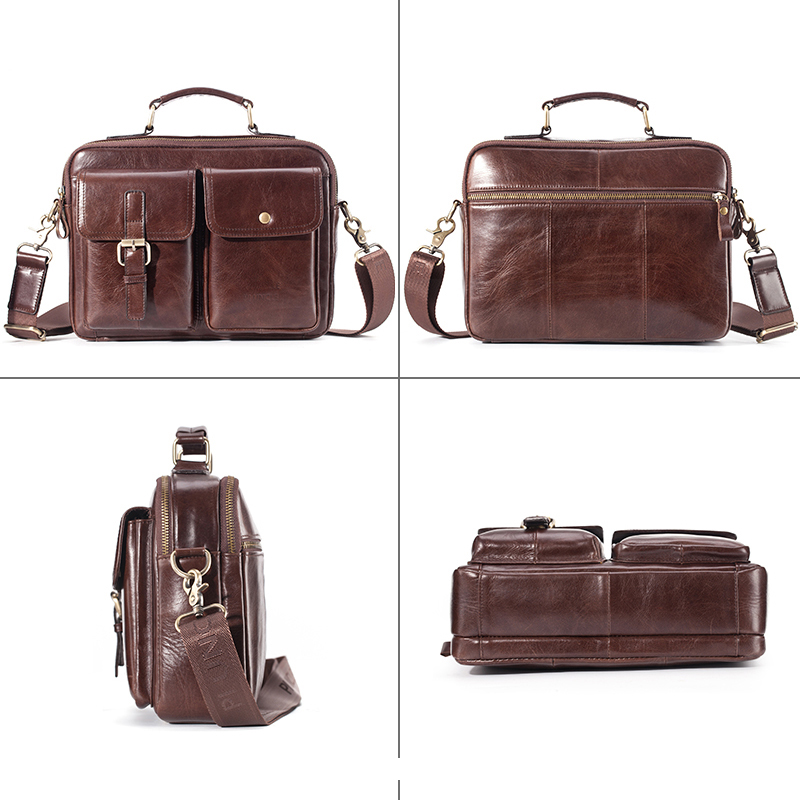 العلامة التجارية الجديدة جلد ا - مراجعة Leather Briefcase وسعره