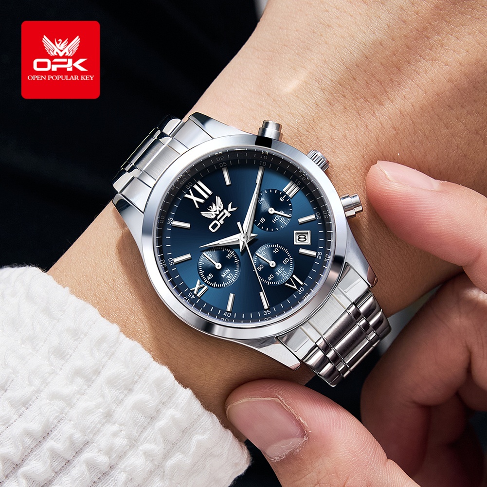 OPK 6052 ساعة رجالي تاريخ تلقا - مراجعة Luxury Watch Men وسعره