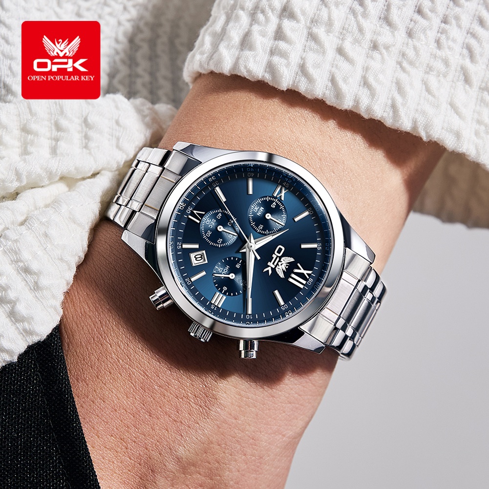 OPK 6052 ساعة رجالي تاريخ تلقا - مراجعة Luxury Watch Men وسعره