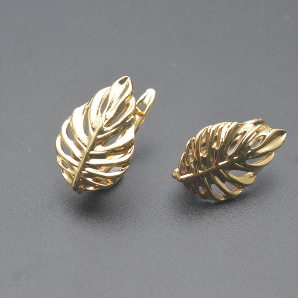 1/2 قطعة من مشابك الأقراط على  - مراجعة Gold Plated Jewelry وسعره