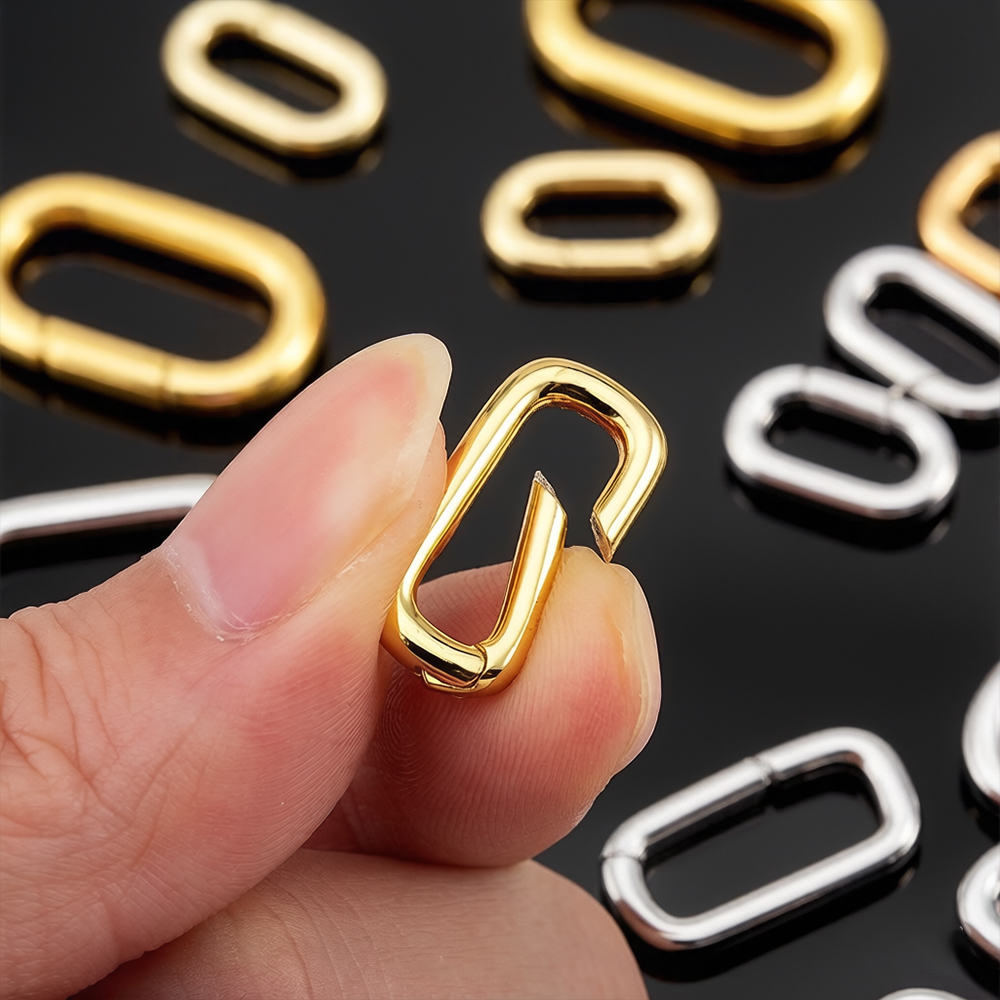 قطعتان من مشابك قلادة بيضاوية  - مراجعة Gold Plated Jewelry وسعره