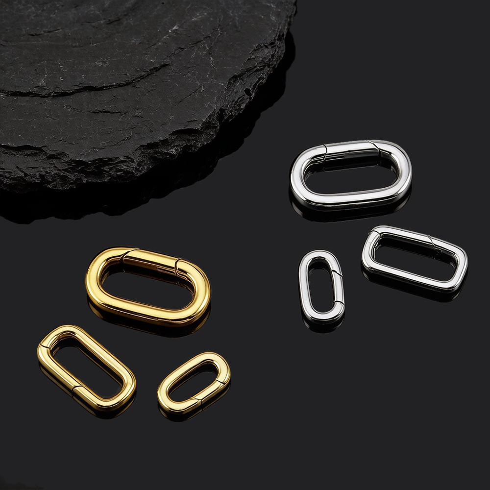 قطعتان من مشابك قلادة بيضاوية  - مراجعة Gold Plated Jewelry وسعره