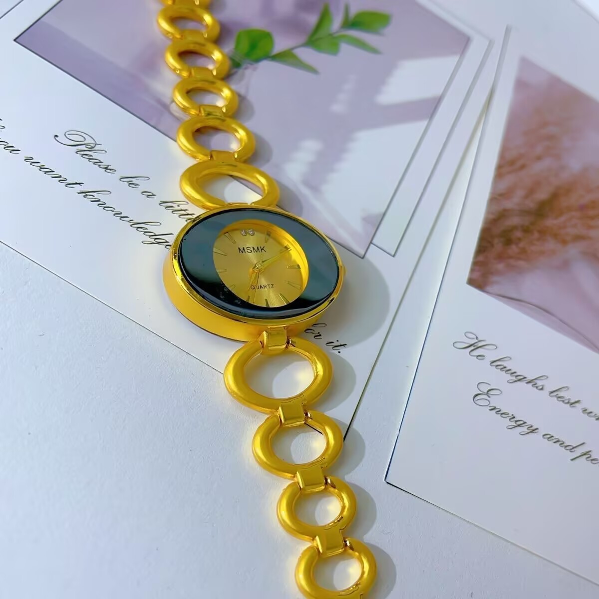 ساعة أمريكية جديدة مطلية بالذه - مراجعة Gold Plated Jewelry وسعره