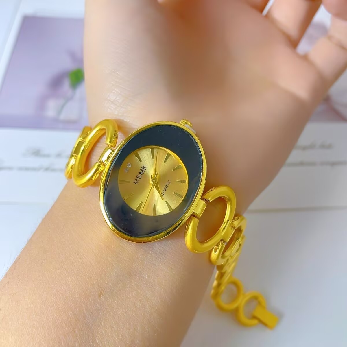 ساعة أمريكية جديدة مطلية بالذه - مراجعة Gold Plated Jewelry وسعره