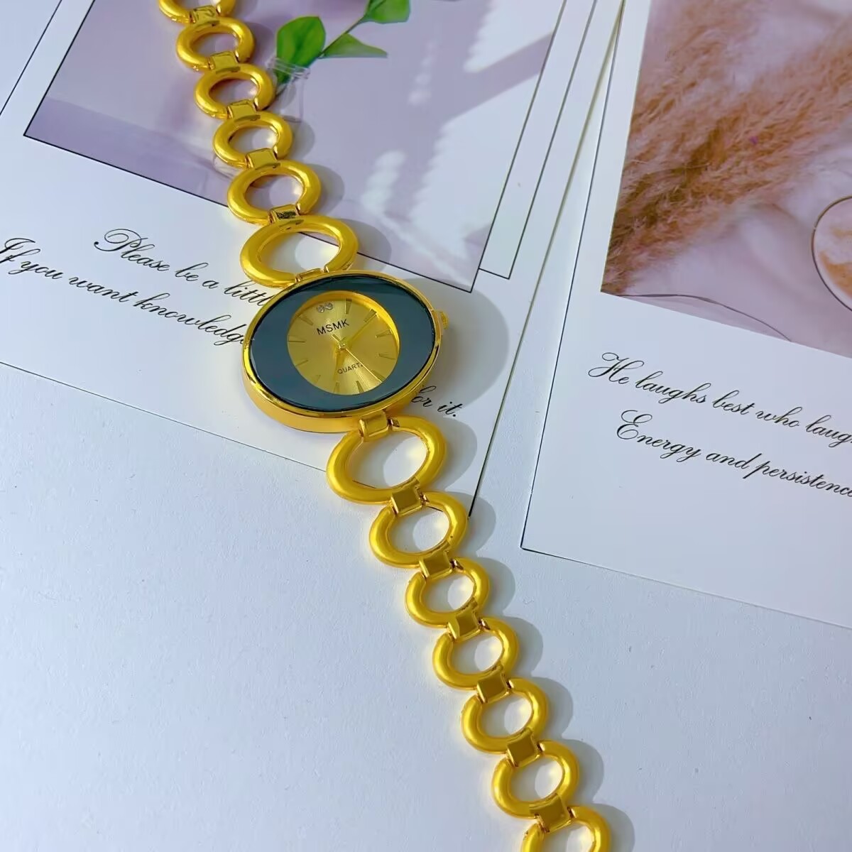 ساعة أمريكية جديدة مطلية بالذه - مراجعة Gold Plated Jewelry وسعره